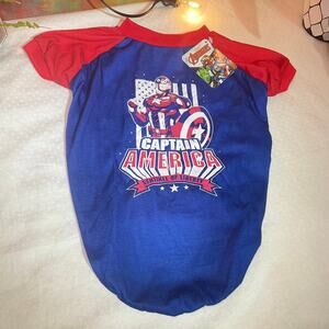 Fetch for Pets Marvel Comics Avengers T-Shirt for Dogs, Medium, Blue/Red